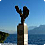 Das Jan-Palach-Denkmal am Ufer des Genfer Sees. (Quelle: Panoramatio)