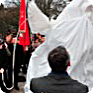 Unveiling ceremony of the monument to Jan Palach, 19 January 2009 (Photo: Přemysl Fialka)